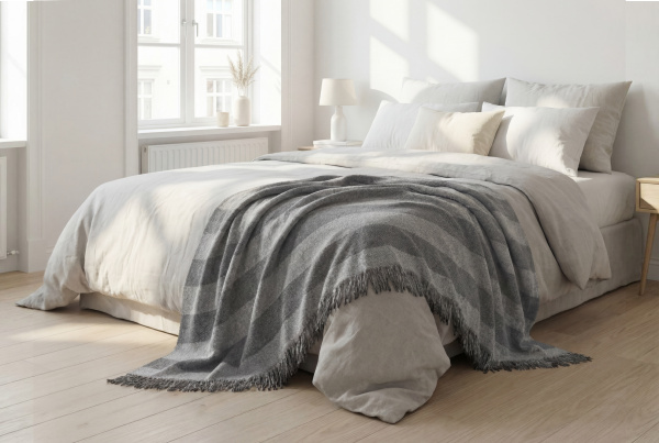 Покрывало-плед Megan с бахромой